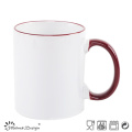 11oz Color Chnaing Mug Solid Color with Rim Glazed